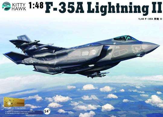 KH80103 Kitty Hawk Американский многоцелевой истребитель F-35A Lightning II Масштаб 1/48