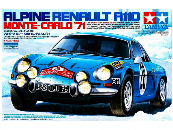 24278 Tamiya Автомобиль Alpine A110 - Monte Carlo 1/24