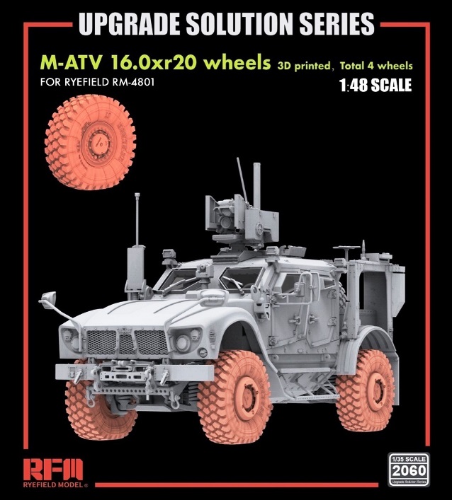 2060 RFM Набор смоляных колёс M-ATV 16.0xr20 1/48