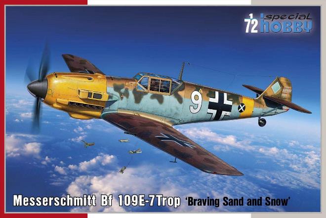 72462 Special Hobby Самолет Messerschmitt Bf 109E-7 Trop ‘Braving Sand and Snow’ 1/72