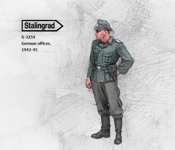 3254 Stalingrad  Германский офицер 1942-45 гг 1/35