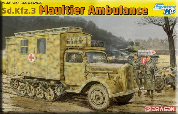 Сборная модель 6766 Dragon Немецкий санитарный автомобиль Sd.Kfz.3 Maultier Ambulance 