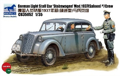 CB35052 Bronco Models Германский автомобиль 'Stabswagen' 1937 (2 фигуры) 1/35