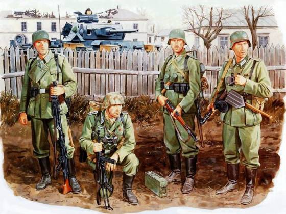6122 Dragon Германские солдаты под Сталинградом (4 фигуры, Осень 1942 года) Масштаб 1/35