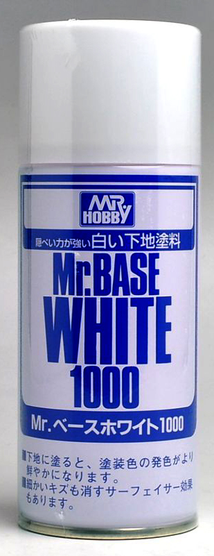 B-518 Gunze Sangyo Краска-грунтовка в баллончике Белая Mr.BASE WHITE 1000 180мл