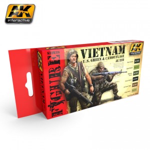 AK3200 AK Interactive Набор красок Униформа американских солдат во Вьетнаме (6 красок)