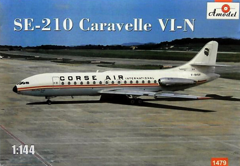 Сборная модель 1479 Amodel Французский самолет Caravelle VI-N 