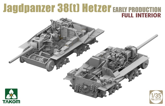 2170 Takom Самоходное орудие Jagdpanzer 38(t) Hetzer (ранняя версия с интерьером) 1/35