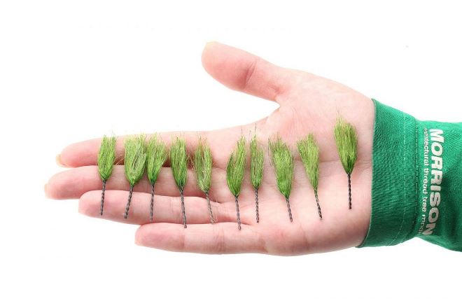 PTV-001 Morrison Высокие пучки травы "Натуральный зеленый". 10 шт