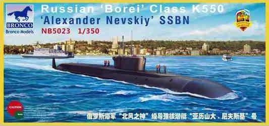 NB5023 Bronco Models Подводная лодка К-50 "Александр Невский" (класс "Борей") 1/350