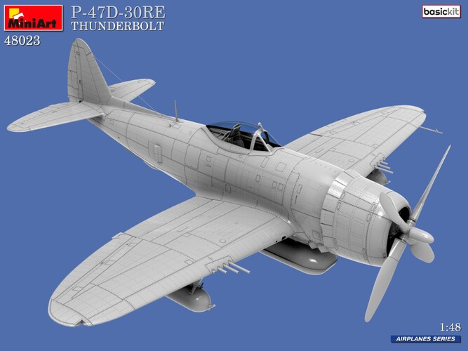 48023 MiniArt Самолет P-47D-30RE Thunderbolt (Basic Kit) 1/48