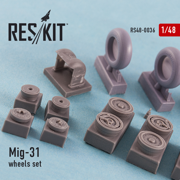 RS48-0036 RESKIT MiG-31 wheels set (AMK, Trumpeter) 1/48