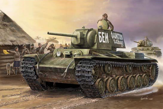 Сборная модель 00356 Trumpeter Советский танк КВ-1 модель1941г  