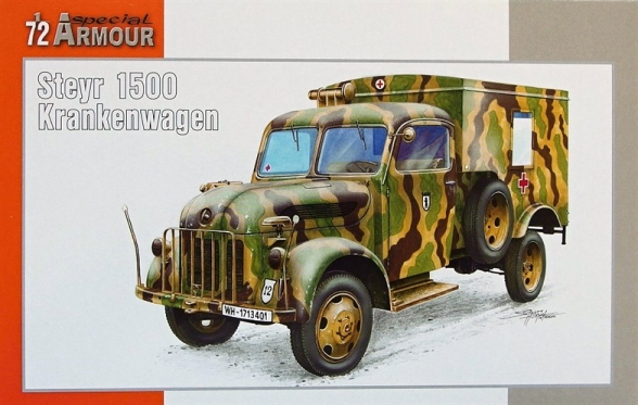 Сборная модель 72016 SA Steyr 1500 Krankenwagen/Wood Cab 