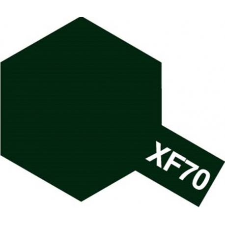 81770 Tamiya Краска акриловая матовая XF-70 Dark Green 2 (Темно-зеленая) 10мл.