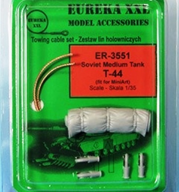 Er-3551 EurekaXXL Трос с ушками для танка Т-44 + скатка 1/35