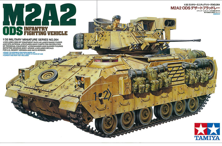 Сборная модель 35264 Tamiya Американский бронетранспортер М2А2 (Операция "Буря в пустыне", 2 фигуры)  