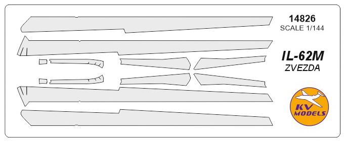 14826 KV Models Набор масок для Ил-62М (Звезда) 1/144
