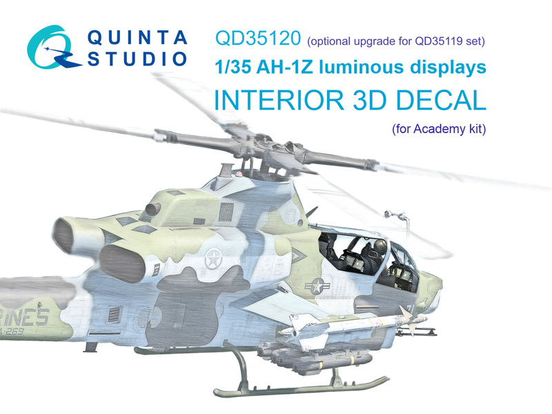 QD35120 Quinta 3D Декаль интерьера кабины AH-1Z 1/35