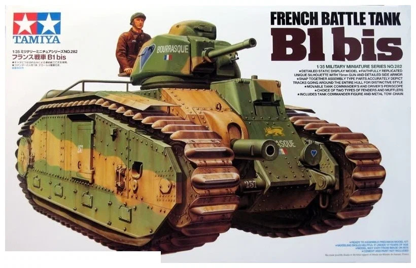 Сборная модель  35282 Tamiya Французский танк B1 bis с 75-мм пушкой  