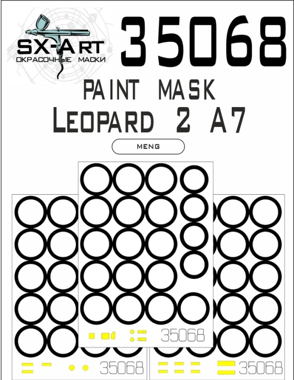 35068 SX-Art Окрасочная маска для катков Leopard 2 A7 (Meng) 1/35
