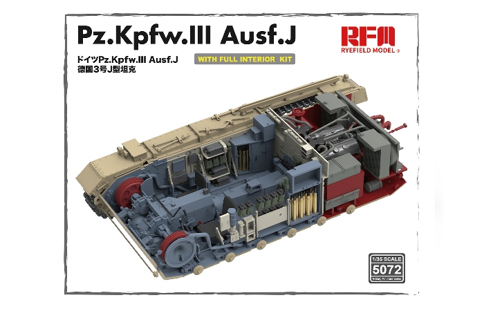 5072 RFM Танк Pz.Kpfw.III Ausf. J (с интерьером) 1/35