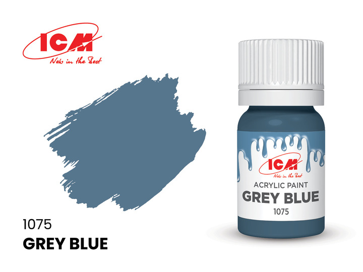 C1075 ICM Акриловая краска Серо-синий (Grey Blue) 12мл