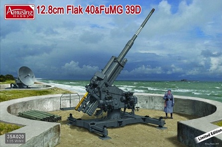 35A020 Amusing Hobby 12.8cm Flak 40&FuMG 39D 1/35