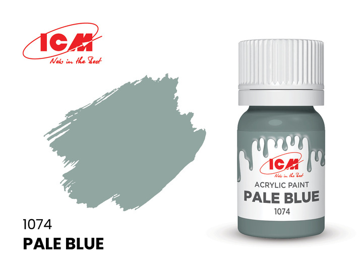 C1074 ICM Акриловая краска Бледно-голубой (Pale Blue) 12мл
