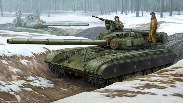 Сборная модель 01581 Trumpeter Советский танк Т-64Б (Модификация 1975 года)  
