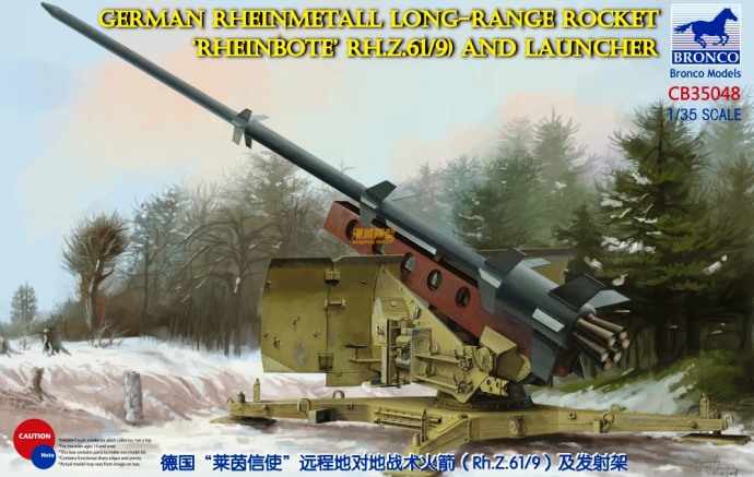 CB35048 Bronco Models Rheinmetall Long-Range Rocket "Rheinbote" (Rh.Z.61/9) 1/35