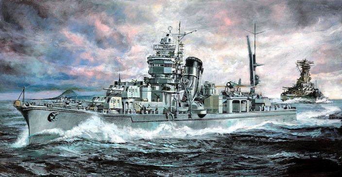40026 Hasegawa Японский крейсер Yahagi  (operation Ten-ichi-Go 1945г) 1/350