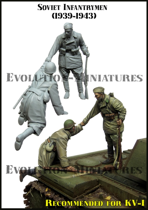 EM35217 Evolution Miniatures Советские солдаты, 1941-43гг (2 фигуры) 1/35
