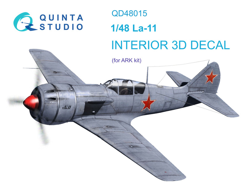 QD48015 Quinta 3D Декаль интерьера кабины Ла-11 (для модели ARK) 1/48
