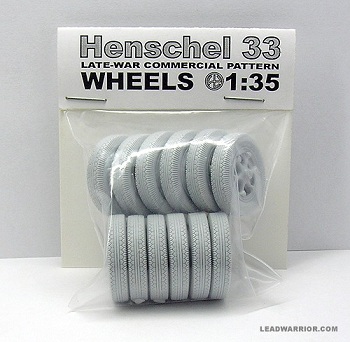 L35226 LeadWarrior Wheels set for Henschel 33 late-war commercial pattern 1/35