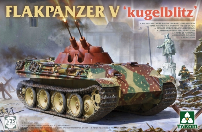 2150 Takom ЗСУ Flakpanzer V 'Kugelblitz' 1/35