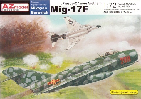 7330 AZmodel Самолет MiG-17F Over Vietnam 1/72