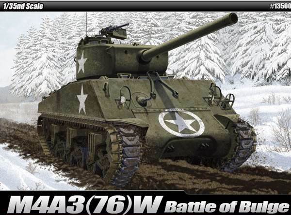 Сборная модель  13500 Academy Танк M4A3(76)W Battle of the Bulge