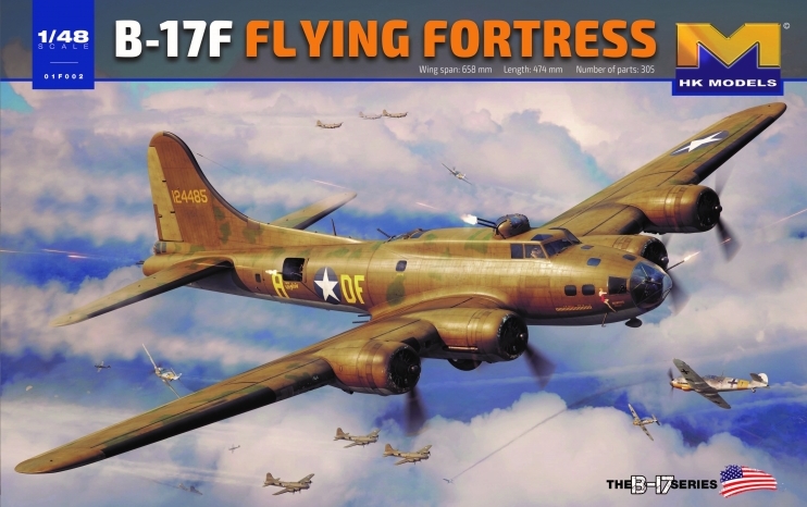 01F002 HK models Самолет B-17F "Летающая крепость"1/48