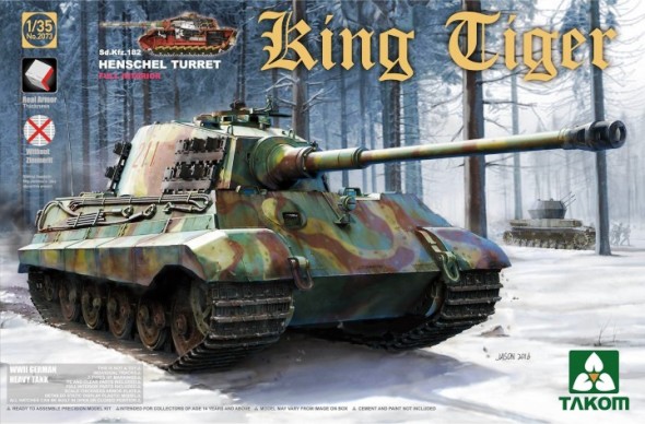 Сборная модель  2073 Takom Танк Sd.Kfz.182 King Tiger (башня Хеншеля, интерьер) 