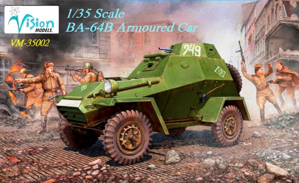 Сборная модель VM35002 Vision Models Советский бронеавтомобиль БА-64Б 