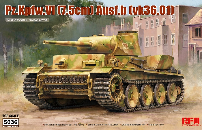 5036 Rye Field Model Танк VK3601 (PZ.KPFW.VI AUSF.B) 1/35
