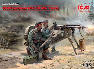 35711 ICM Немецкий пулемёт MG08 с расчётом I МВ Масштаб 1/35
