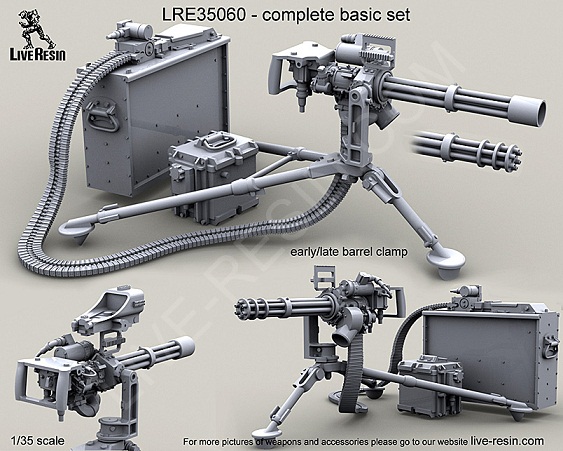 LRE35060 Live Resin Пулемёт M134D Minigun на треноге M3  1/35