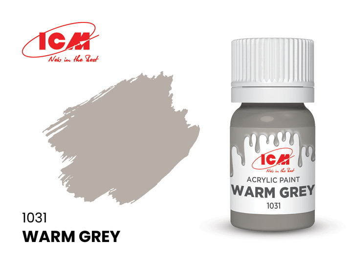 C1031 ICM Акриловая краска Теплый серый (Warm Grey) 12мл