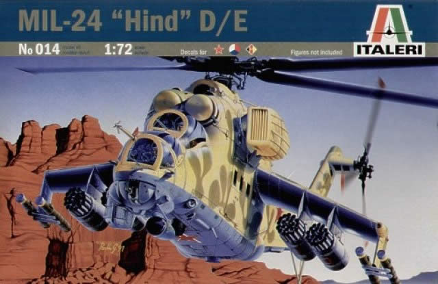 Сборная модель 014 Italeri Вертолёт МИ-24 (MIL-24 "Hind" D/E) 