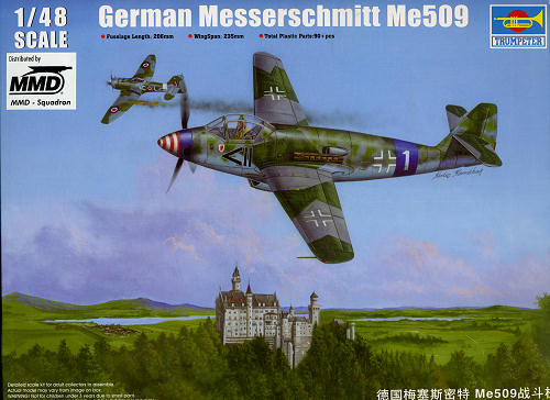 Сборная модель 02849 Trumpeter Самолет Messerschmitt Me-509 