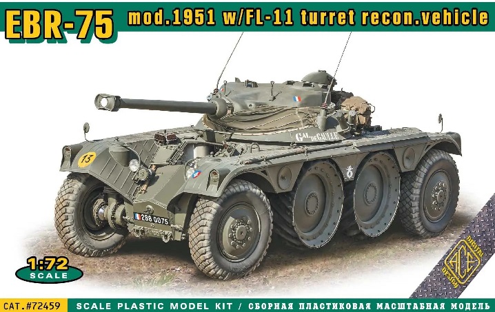 72459 ACE EBR F1 90 mod.1951 w/FL-11 turret recon. Vehicle 1/72
