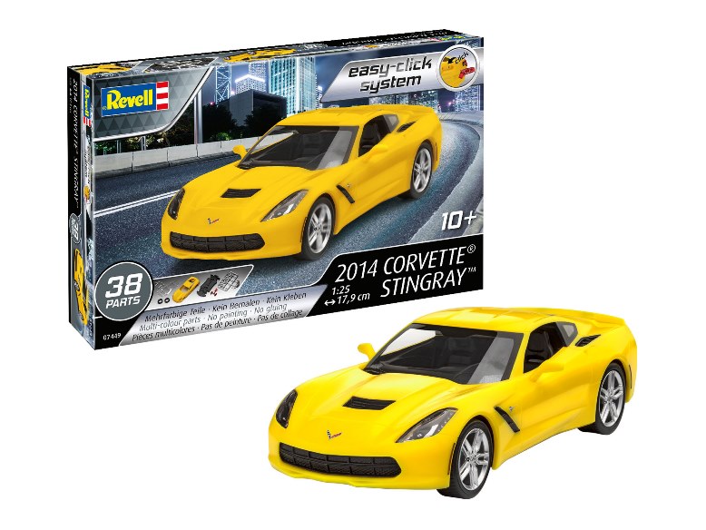 07449 Revell Атомобиль Corvette Stingray 2014 (сборка без клея) 1/25