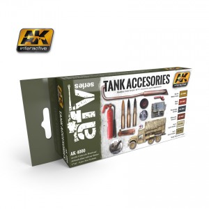 AK4000 AK Interactive Набор красок для окраски танковых аксесссуаров (6 красок)